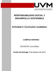 Curriculum Ciudadano Docx Responsabilidad Social Y Desarrollo