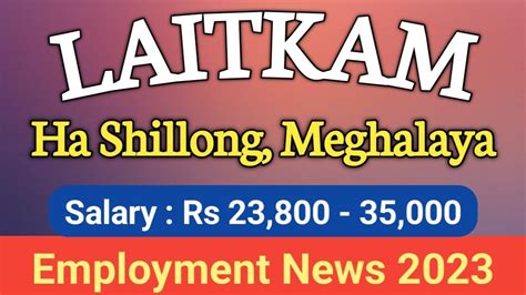 KHUBOR LAITKAM 26 4 23 Ha Shillong Meghalaya Meghalaya Jobs 2023