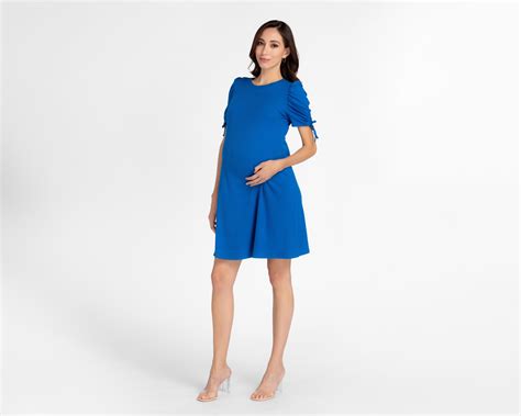 Vestido De Maternidad Mam Bella Azul Con Elevadores Coppel