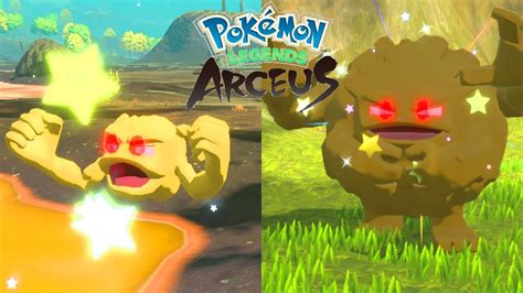 Shiny Alpha Geodude Graveler Pokemon Legends Arceus Youtube