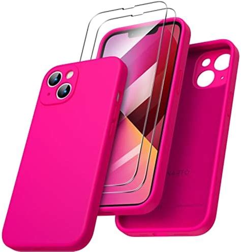 ORNARTO Cover Per IPhone 13 Silicone 6 1 Pollici Con 2 Pellicola Vetro