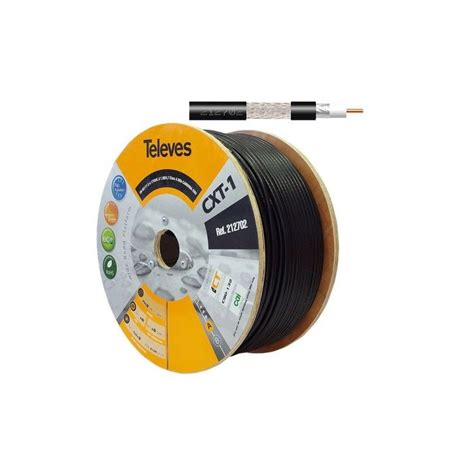 Bobina De Madera M Cable Coaxial Cxt Eca A Vatc A Negro Televes