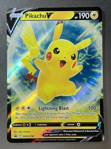 Pikachu V SWSH198 Pokemon Black Star Promo Ultra Rare Holo NM Pack