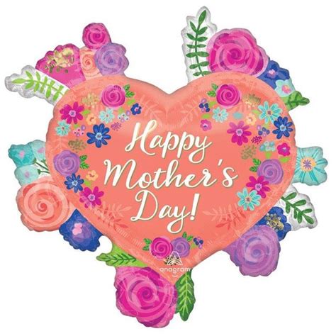 Supershape Happy Mothers Day Floral Heart Foil Balloon Discount