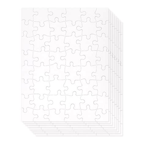 36 Pack Blank Puzzles To Draw On 8 5x11 Make Your Own Jigsaw Puzzle