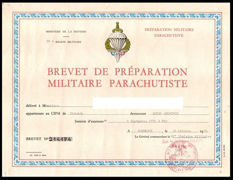 Brevet de Préparation Militaire Parachutiste