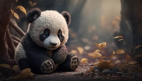 Premium Ai Image Cute Panda Ai Generated Art