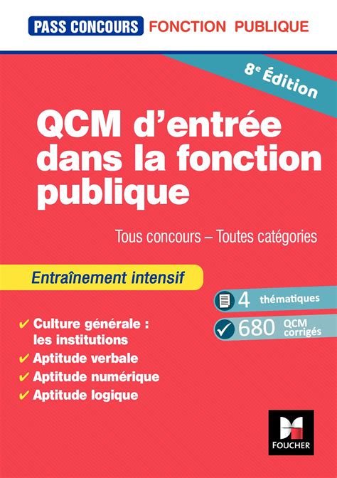 Calam O Pass Concours Qcm D Entr E Dans La Fonction Publique