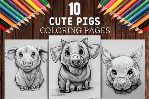 Cute Pig Coloring Page