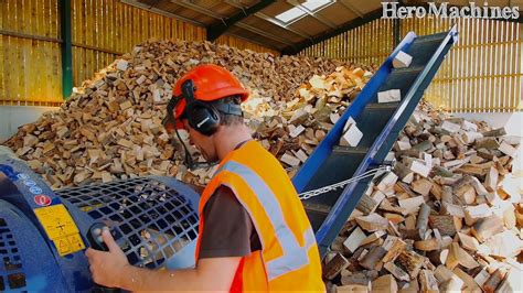 Amazing Modern Automatic Firewood Processing Machines Fastest Firewood Production Line Youtube