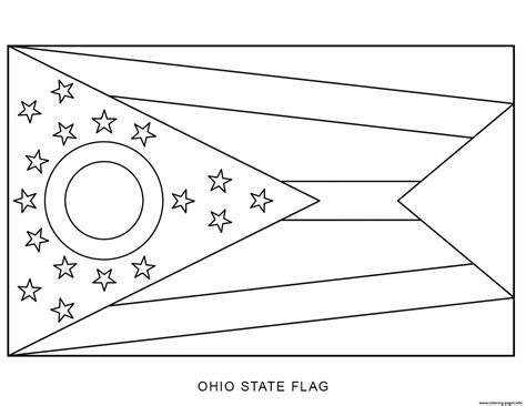 Ohio State Flag Coloring Page