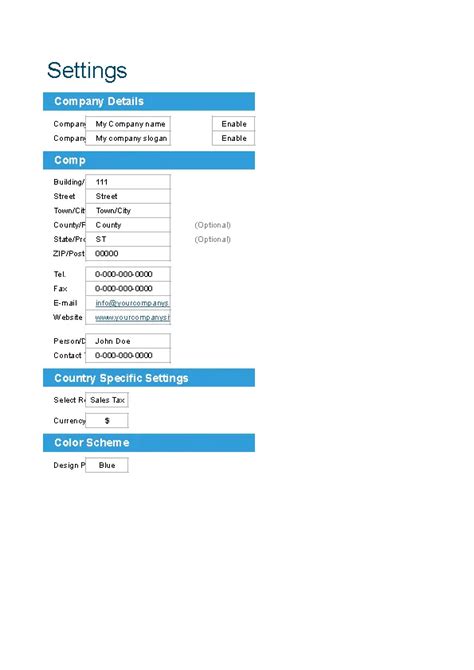 Microsoft Service Invoice Excel Format Free Template - PDFSimpli