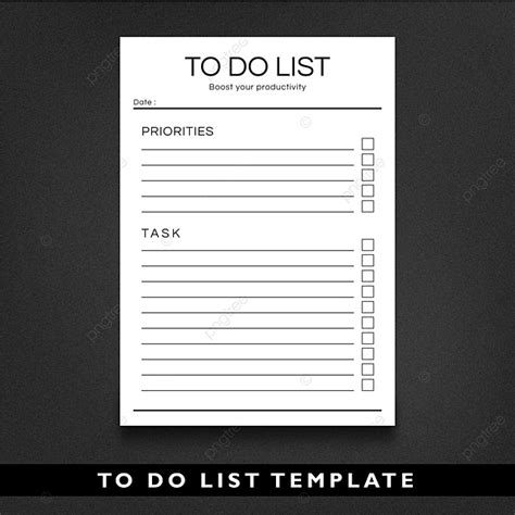 To Do List A4 Paper Template Design Vol 5 Vector Template Download On