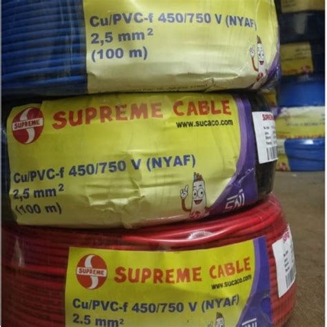 Jual KABEL NYAF 2 5mm Serabut SUPREME METAL KABELINDO JEMBO Hitam