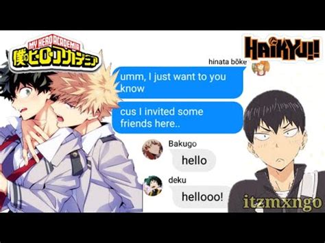 Bakudeku Joins The Karasuno Group Chat Haikyuu X Bnha Group Chat