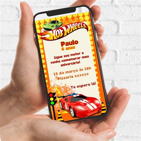 Convite Digital Hotwheels Elo Produtos Especiais