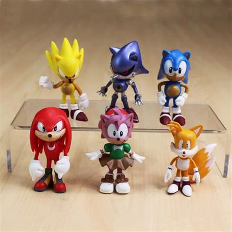 Pcs Set Sonic Pvc Action Figure Model Toy Cartoon Sonic Hedgehog