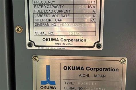 Okuma Lb Ex Cnc Lathe With C Axis Used Mach Metal