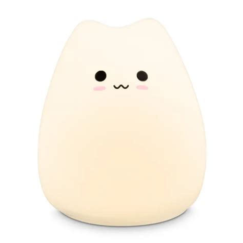 Veilleuse Chat Enfant Lampe Led B B En Silicone Changement Rvb Et