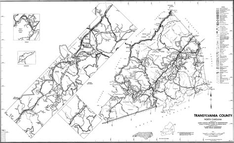 1990 Road Map of Transylvania County, North Carolina