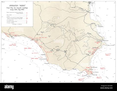 Invasion Of Sicilyrun Up Jan July 1943operation Husky Assault Landing