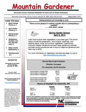 Fillable Online Ces Ncsu Mtn Gardener Mar Apr Pub North