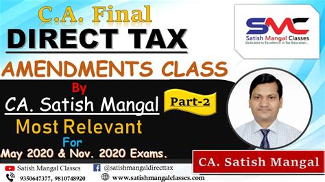 CA FINAL DIRECT TAX AMENDMENTS Part 2 MOST IMPORTANT For MAY NOV