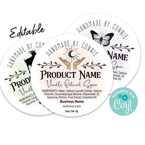 Product Label Template, Custom Product Packaging Sticker. Personalize ...