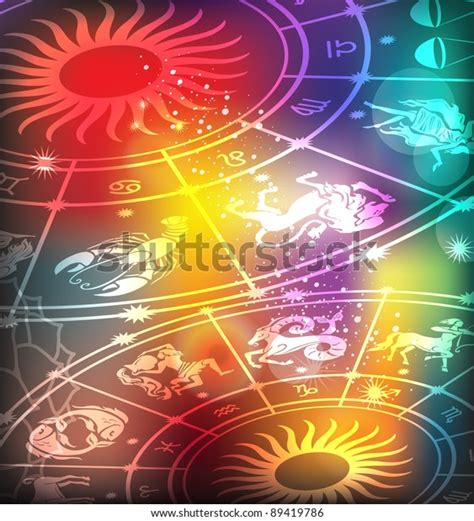 Horoscope Background Stock Vector (Royalty Free) 89419786