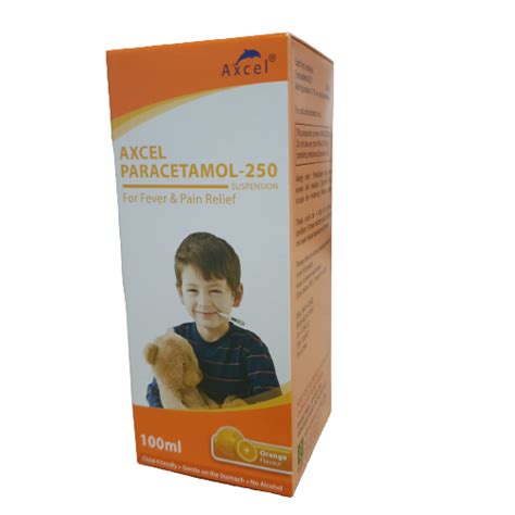 Axcel Paracetamol 250mg 5ml Suspension 100ml Orange Sabahcarepharma