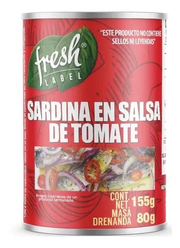 Sardina Fresh Label En Salsa De Tomate 155 Gr