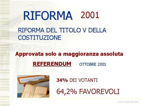 4 Dicembre 2016 La Riforma Della Costituzione COSTITUZIONE