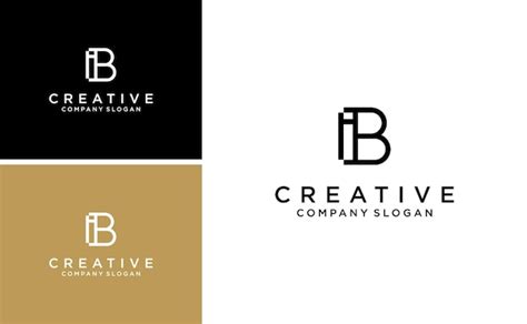 Diseño moderno y sencillo del logotipo bi o ib con concepto digital y