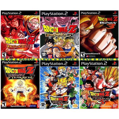 6 Jogos Dragon Ball Z Budokai 1 2 3 E Tenkaichi 1 2 3 Ps2 Shopee Brasil