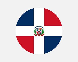 Dominican republic flag isolated wave Royalty Free Vector