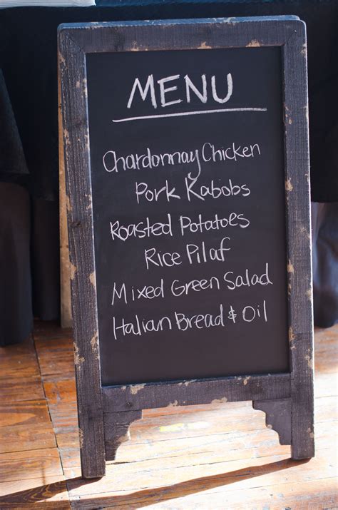 Chalkboard Menu