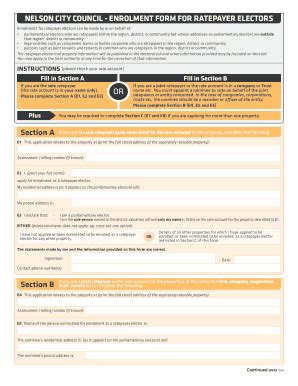 Fillable Online Acs Ltd Co Nelson City Council Enrolment Form For