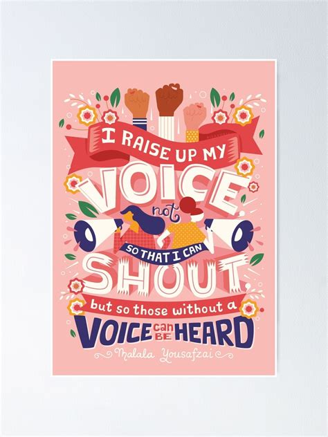 "Raise Your Voice" Poster for Sale by risarodil | Redbubble