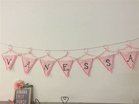 Name banner for baby shower