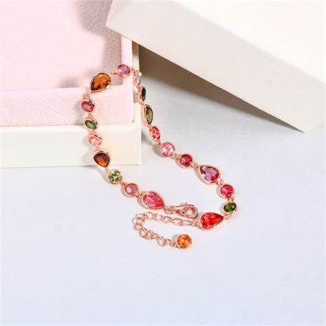 Natural Tourmaline Bracelet K Gold Plated Bracelet About Ct