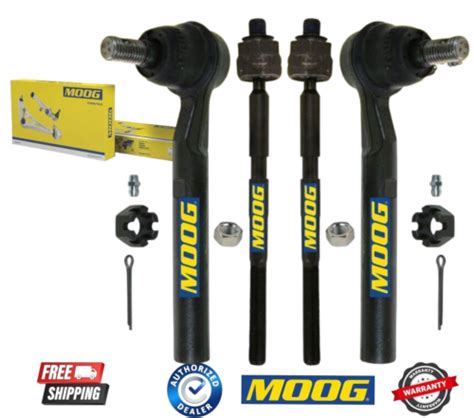 Front Inner Outer Steering Tie Rods End 4PCS Set Moog For 2006 2010