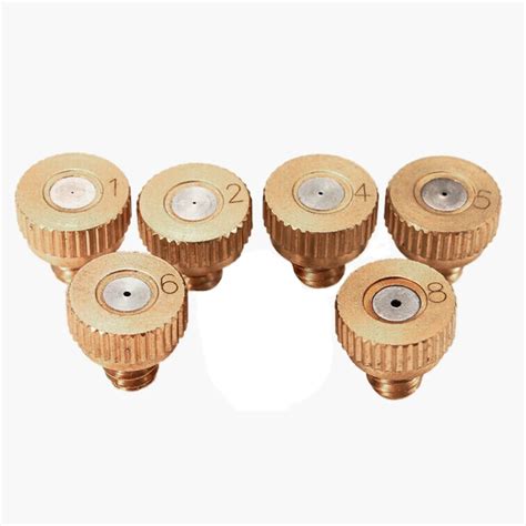 5PCS Brass Misting Nozzles For Cooling System With Stainless Steel