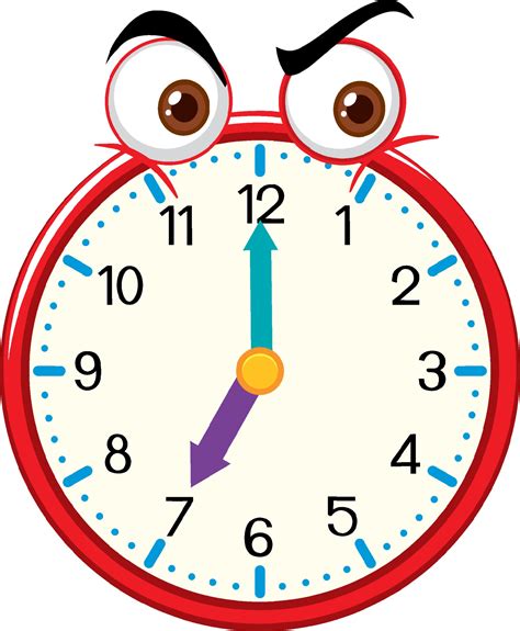 Clock Cartoon Character With Facial Expression 2036488 Vector Art At