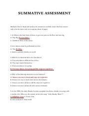 Hope Summative Q M Docx Summative Assessment Multiple Choice