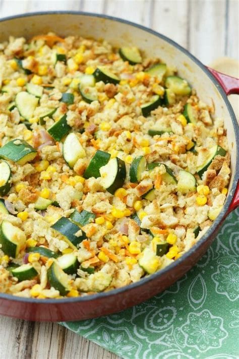 Easy Zucchini Stuffing Casserole