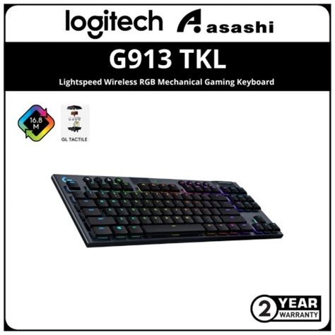 Logitech G913 Tkl Lightspeed Wireless Rgb Mechanical Gaming Keyboard