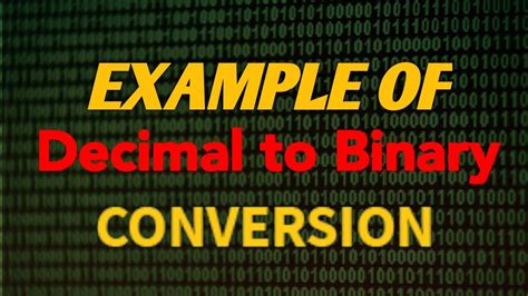 How To Convert Decimal To Binary Decimal To Binary Conversion Mathstrio Youtube