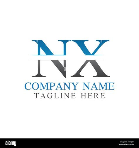 Initial Monogram Letter Nx Logo Design Vector Template Nx Letter Logo