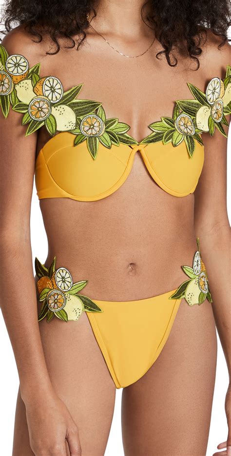 ANDREA IYAMAH Mona Embroidered Bikini Top Editorialist