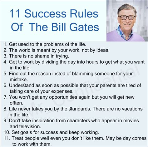 The 11 Success Rules Of The Bill Gates